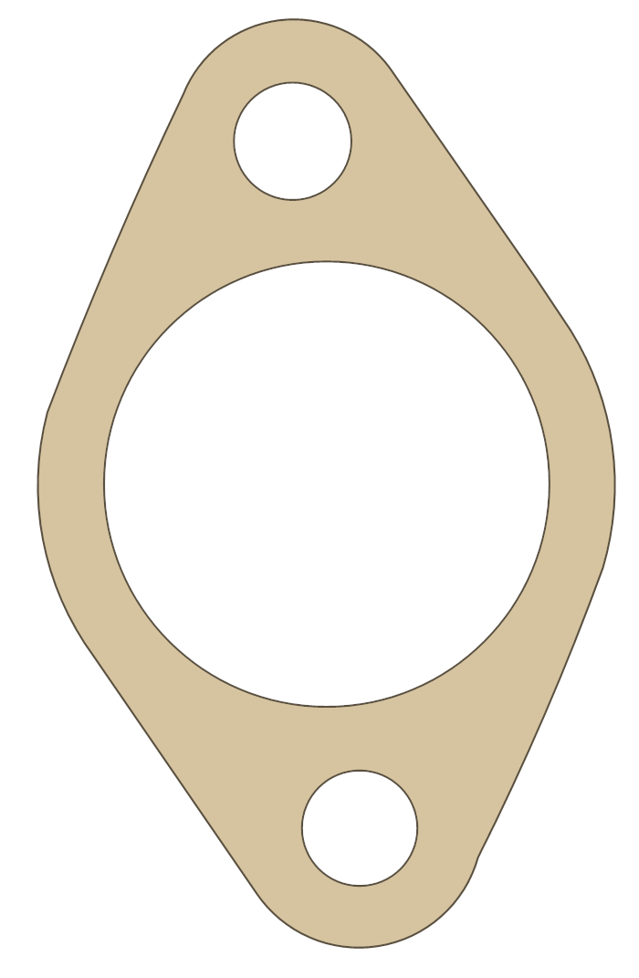 Kawasaki Gasket gasket outline, OEM 11004-2012, A material