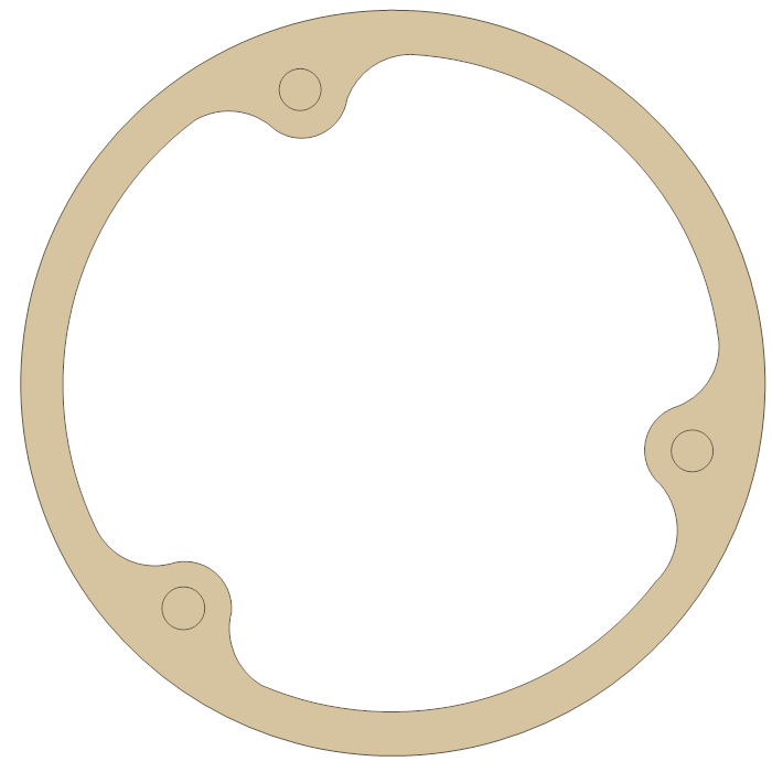 Kawasaki Gasket gasket outline, OEM 11009-1010, B material