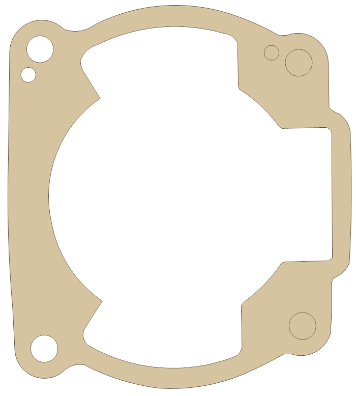 Kawasaki Cylinder Base gasket outline, OEM 11060-1659, A material