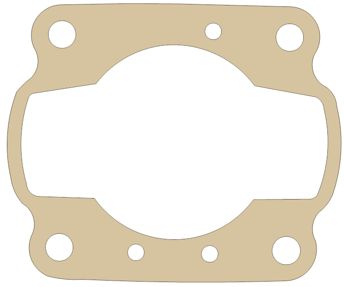 Kawasaki KE250 Cylinder gasket outline