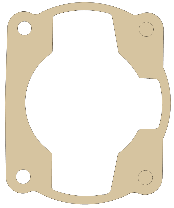 Kawasaki KE175 Cylinder gasket outline