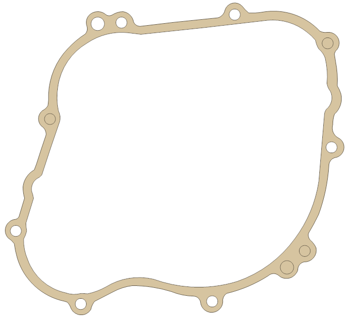 Kawasaki Generator Case Cover gasket outline, OEM 11060-1128, A material