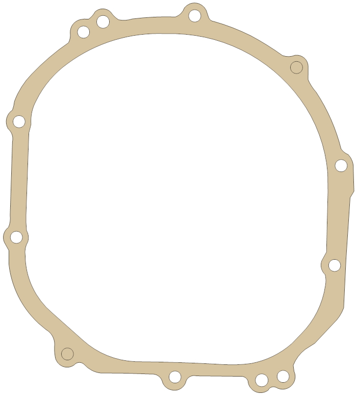 Kawasaki ZX-6RR Clutch Cover gasket outline