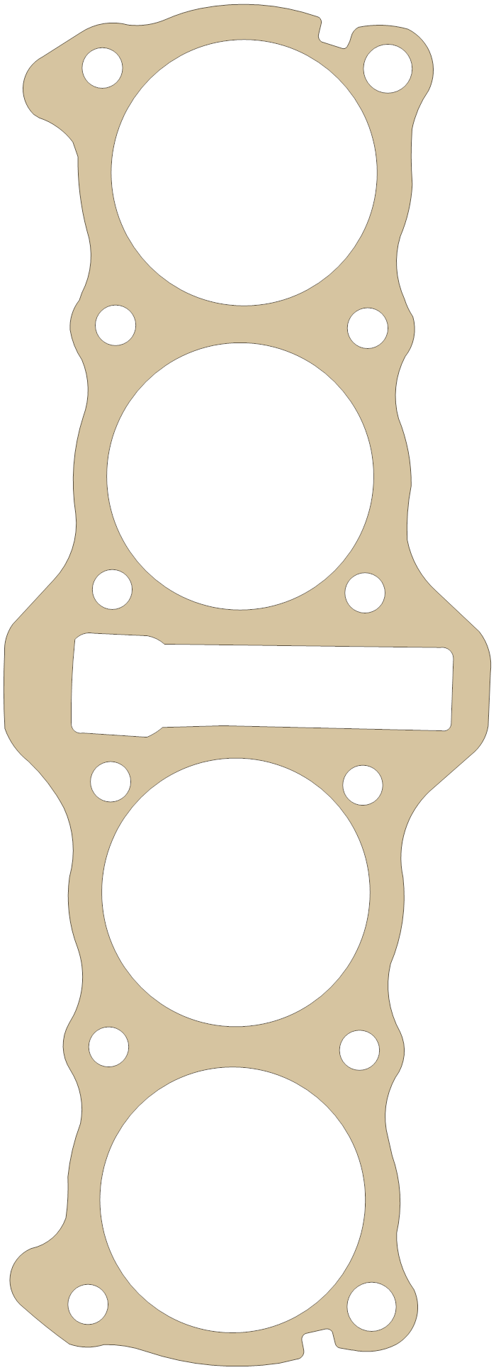 Kawasaki VN750 Cylinder Base gasket outline