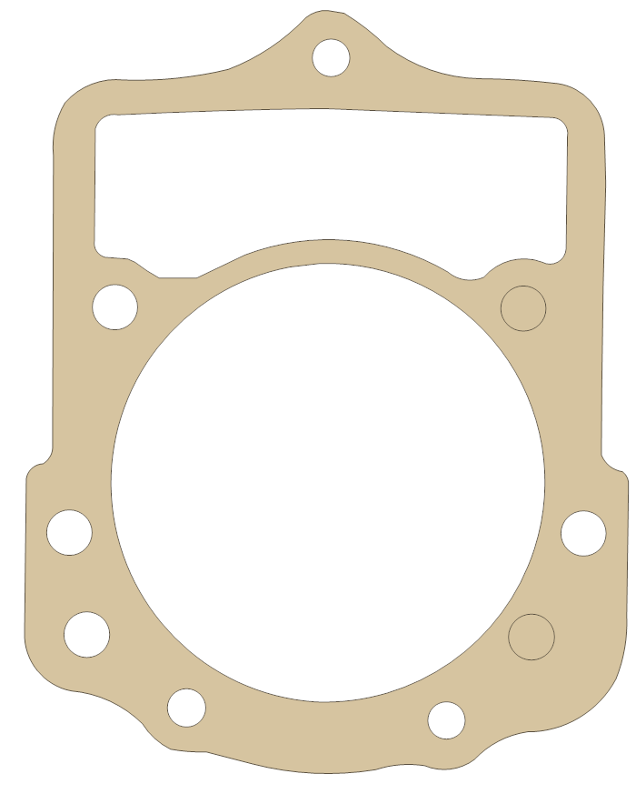 Kawasaki KLF300 4X4 Cylinder Base gasket outline