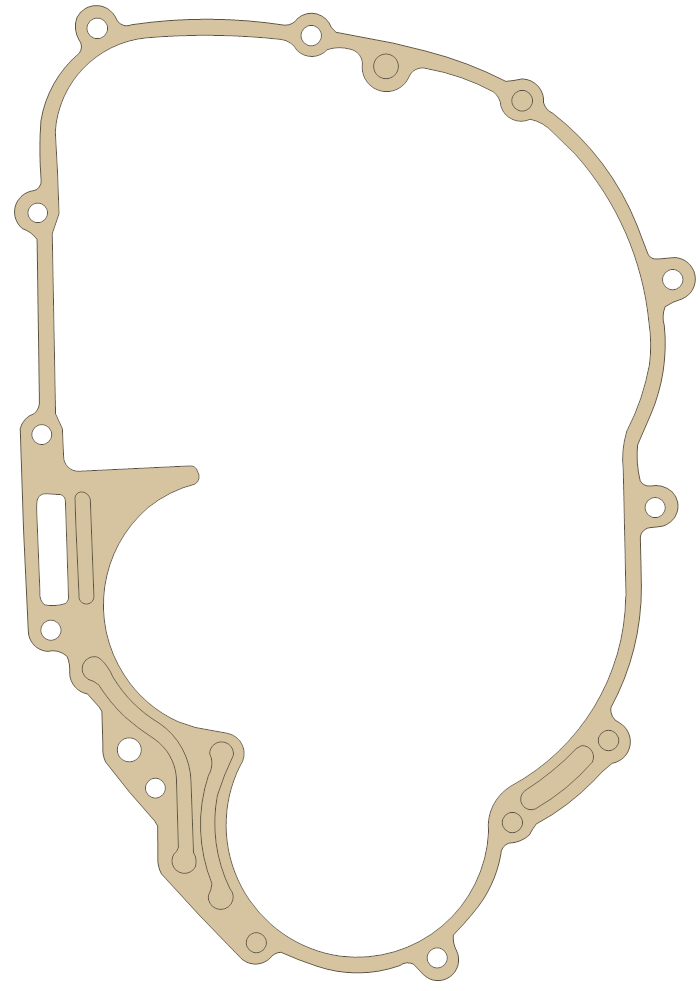Kawasaki KLF250 Clutch Cover gasket outline