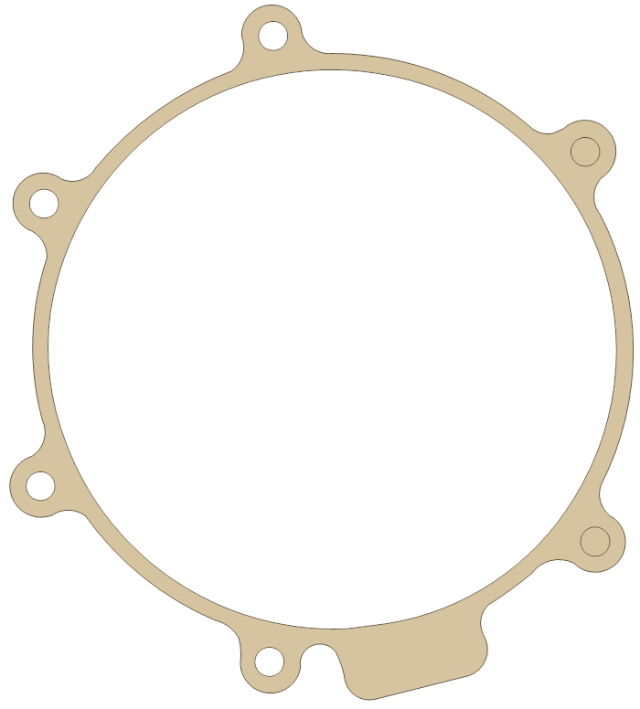 Kawasaki KE175 Gasket gasket outline