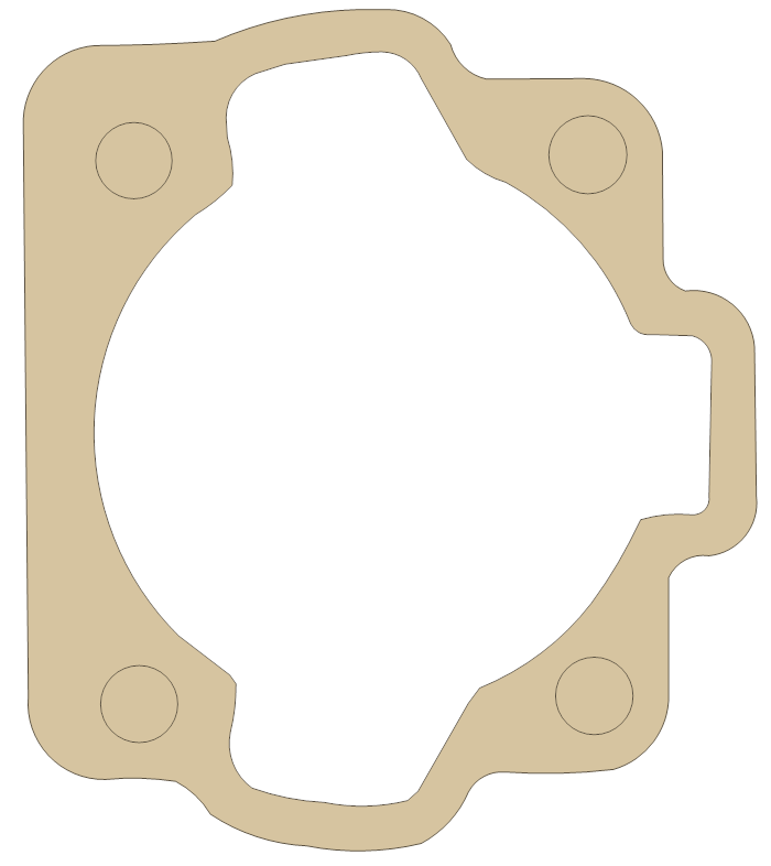 Kawasaki Cylinder gasket outline, OEM 11009-014, A material