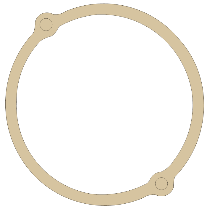 Kawasaki KZ440B Engine Cover gasket outline
