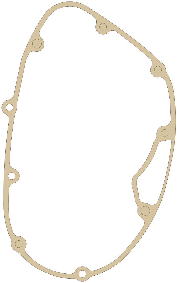 Kawasaki Engine Cover gasket outline, OEM 14046-004, A material