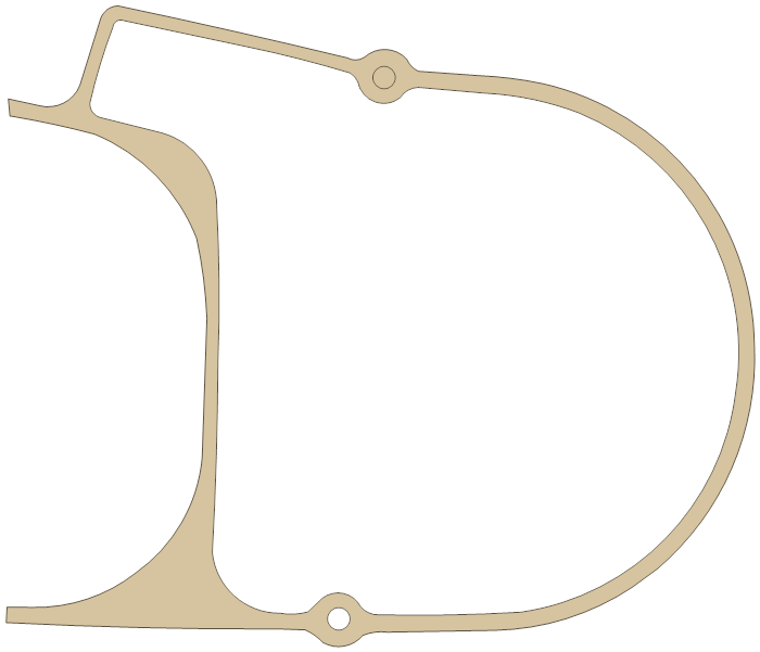 Kawasaki Gasket gasket outline, OEM 14045-003, B material
