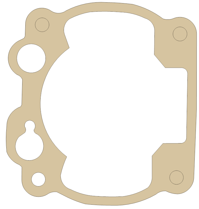 Kawasaki KX500 Cylinder Base gasket outline