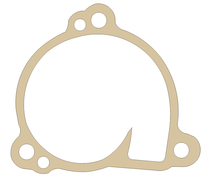 Kawasaki KX500 Water Pump Cover gasket outline