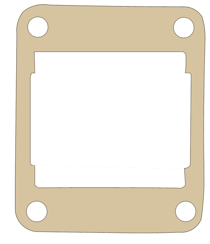 Kawasaki KE175 Reed Valve gasket outline