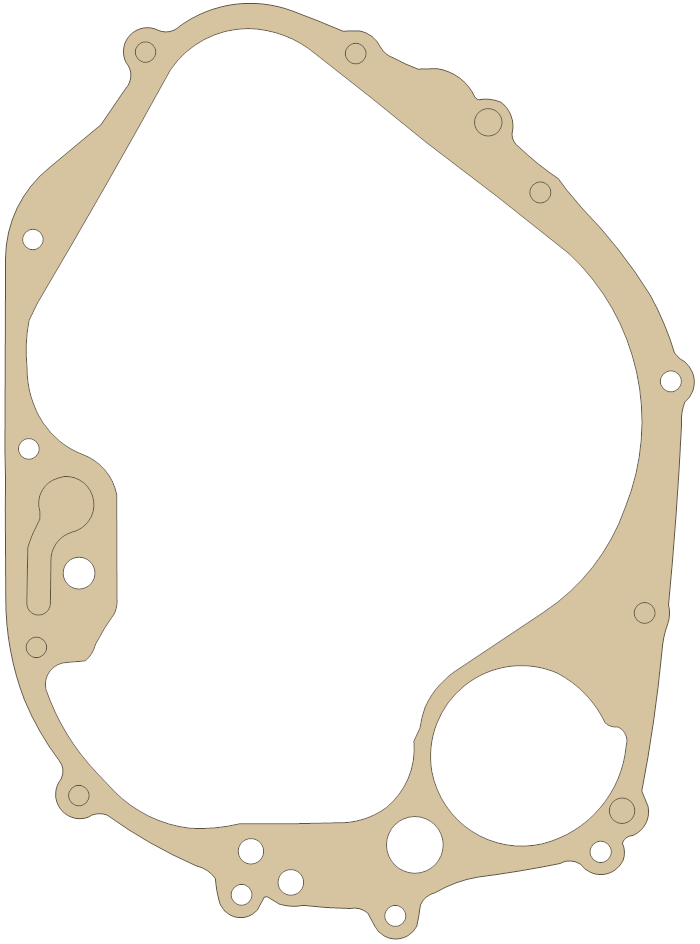 Kawasaki KZ200 Primary Cover gasket outline