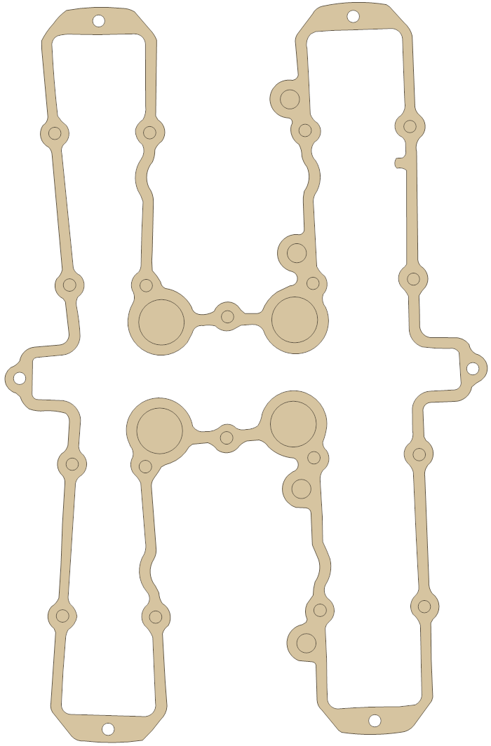 Kawasaki KZ700 Valve Cover gasket outline