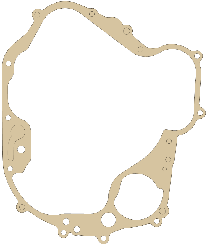 Kawasaki KLT250 Primary Cover gasket outline