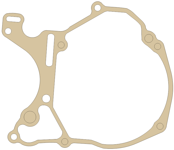 Kawasaki Generator  Cover gasket outline, OEM 11009-1311, B material