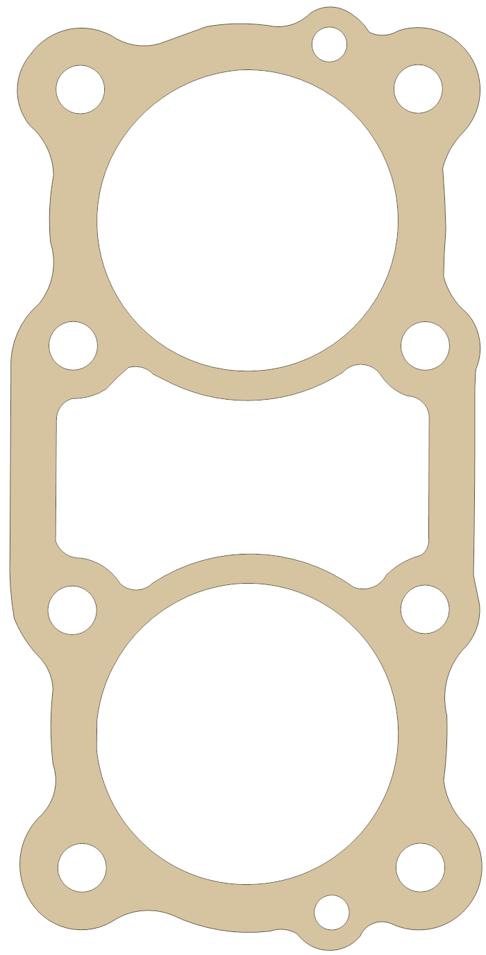 Kawasaki Z400B Cylinder Base gasket outline