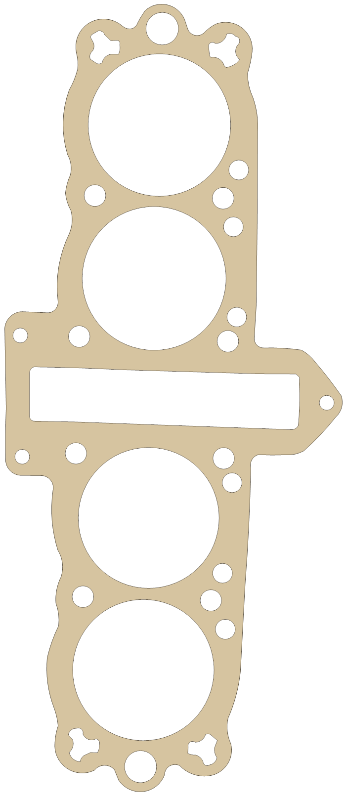 Kawasaki KZ550CLTD Cylinder Base gasket outline