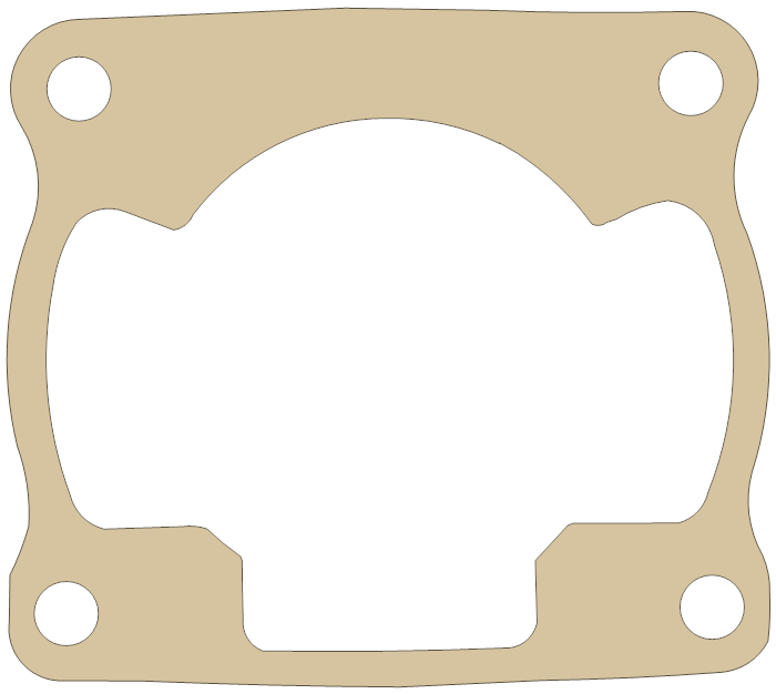 Kawasaki KXT250 Cylinder Base gasket outline