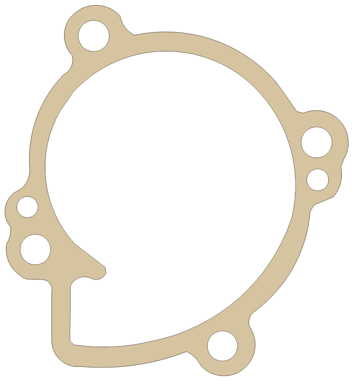 Kawasaki KX250 Pump Cover gasket outline
