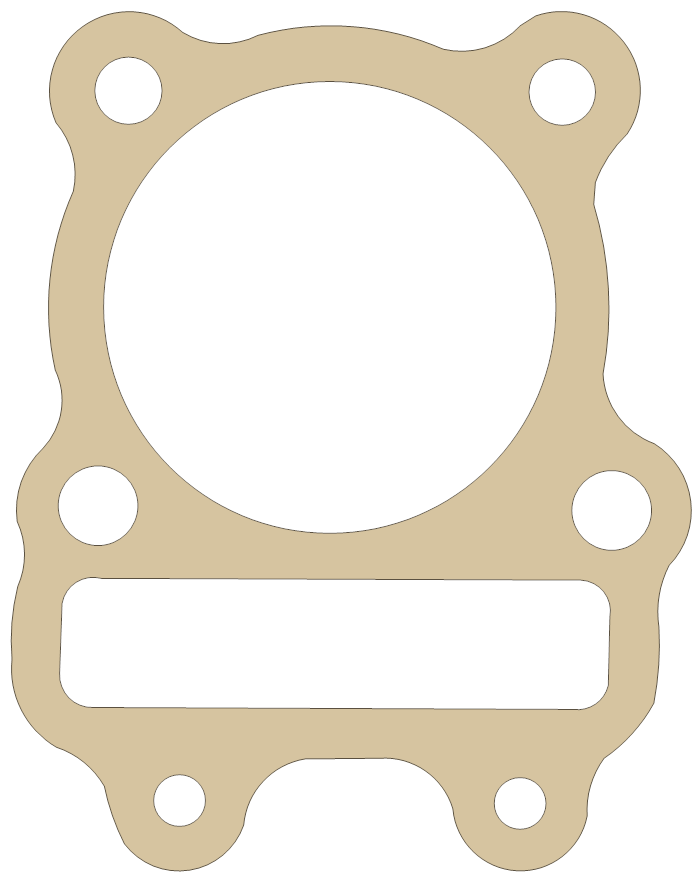 Kawasaki KLT110 Base gasket outline