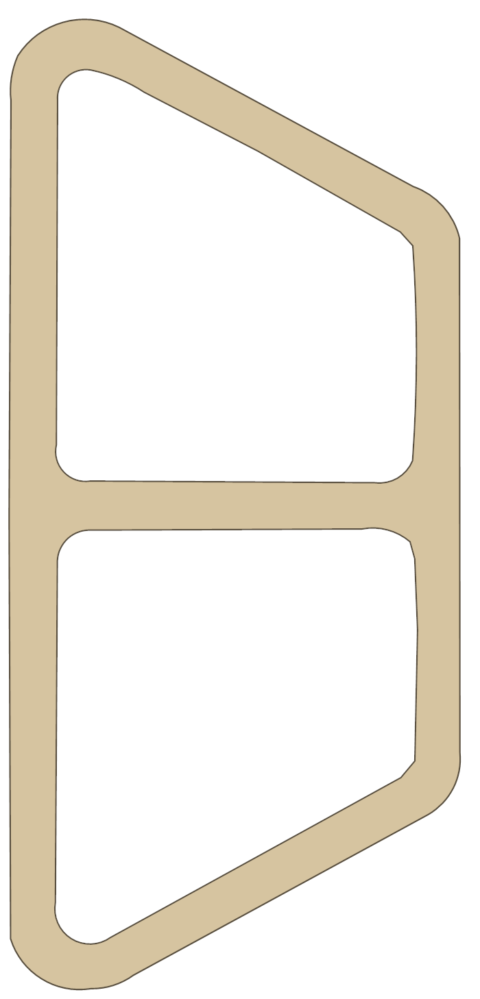 Kawasaki ZX550 Reed Valve gasket outline