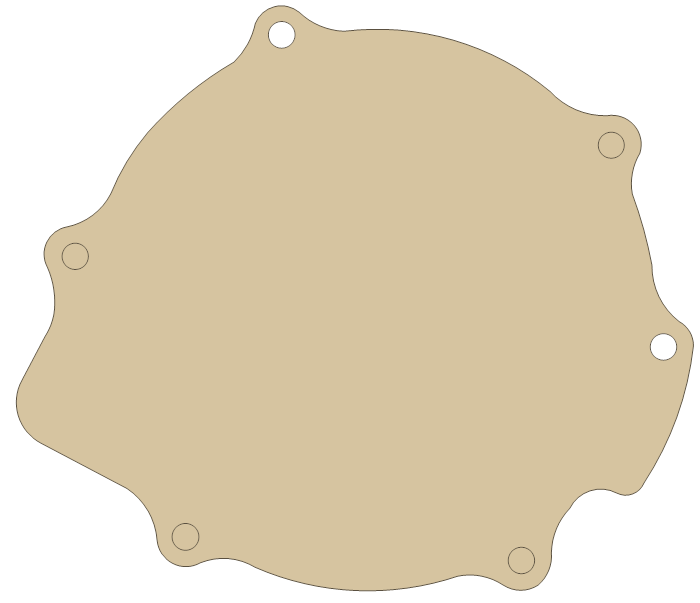 Kawasaki KLT160 Recoil Starter gasket outline