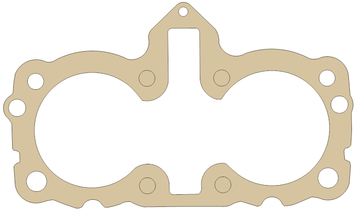 Kawasaki KZ750KLTD Cylinder Base gasket outline