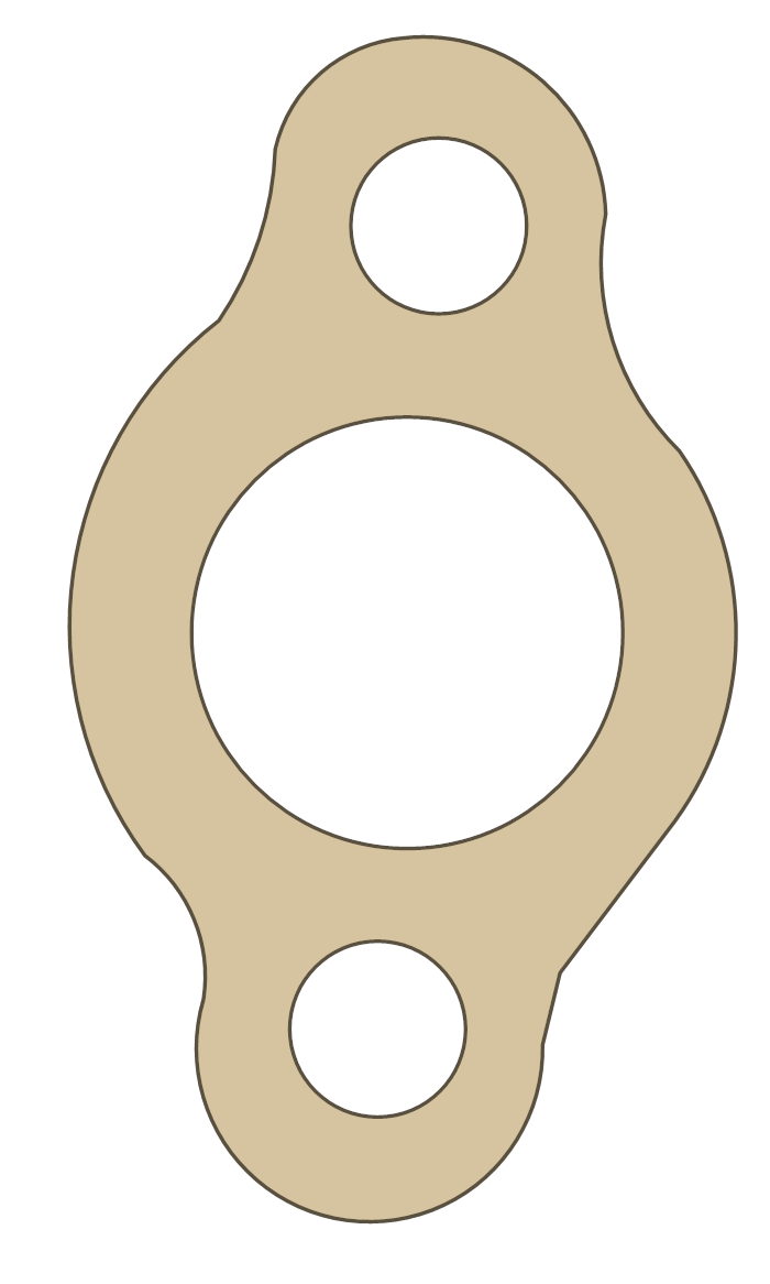 Kawasaki KX250 Elbow gasket outline