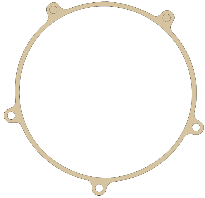Kawasaki Clutch Cover Out gasket outline, OEM 11009-1699, A material