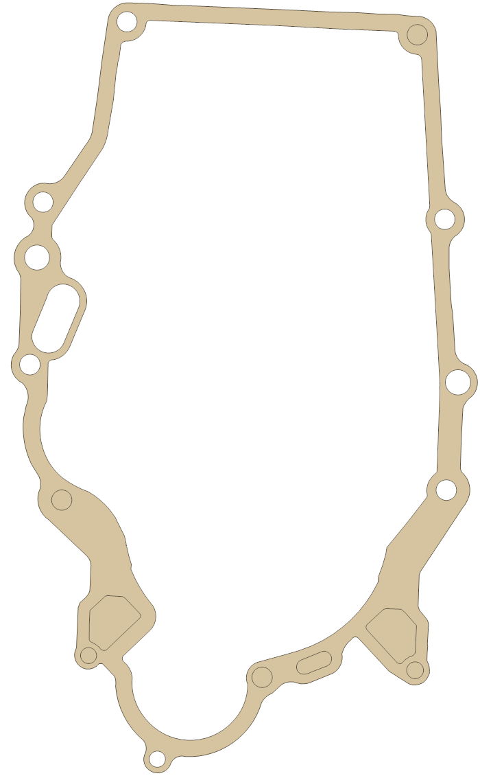 Kawasaki Mule 3010 Crankcase gasket outline