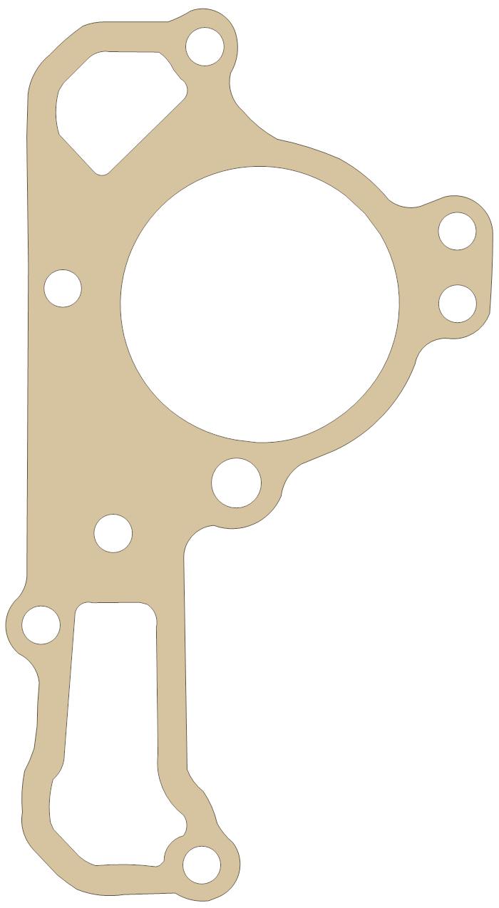 Kawasaki Mule 3010 Pump case gasket outline