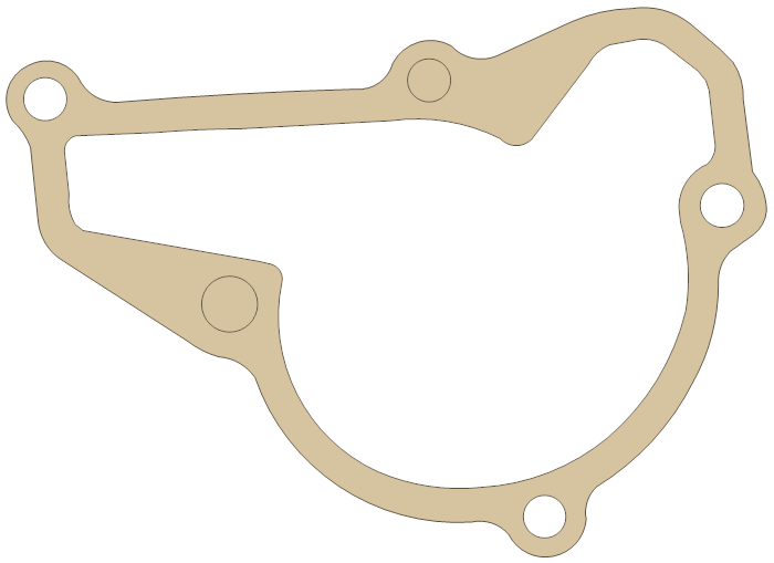 Kawasaki Mule 3010 Pump Cover gasket outline