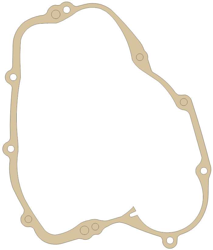 Kawasaki KX80 Clutch Cover gasket outline