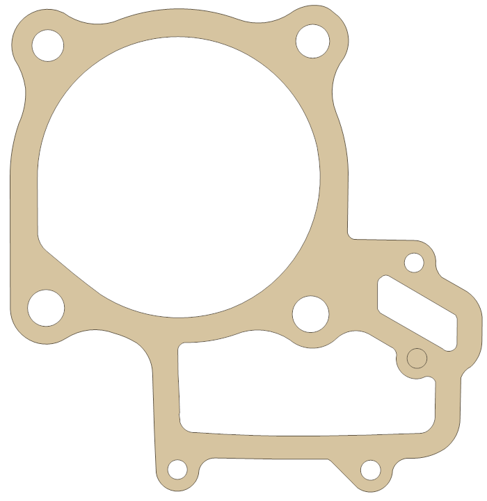 Kawasaki KFX700 Cylinder Base gasket outline