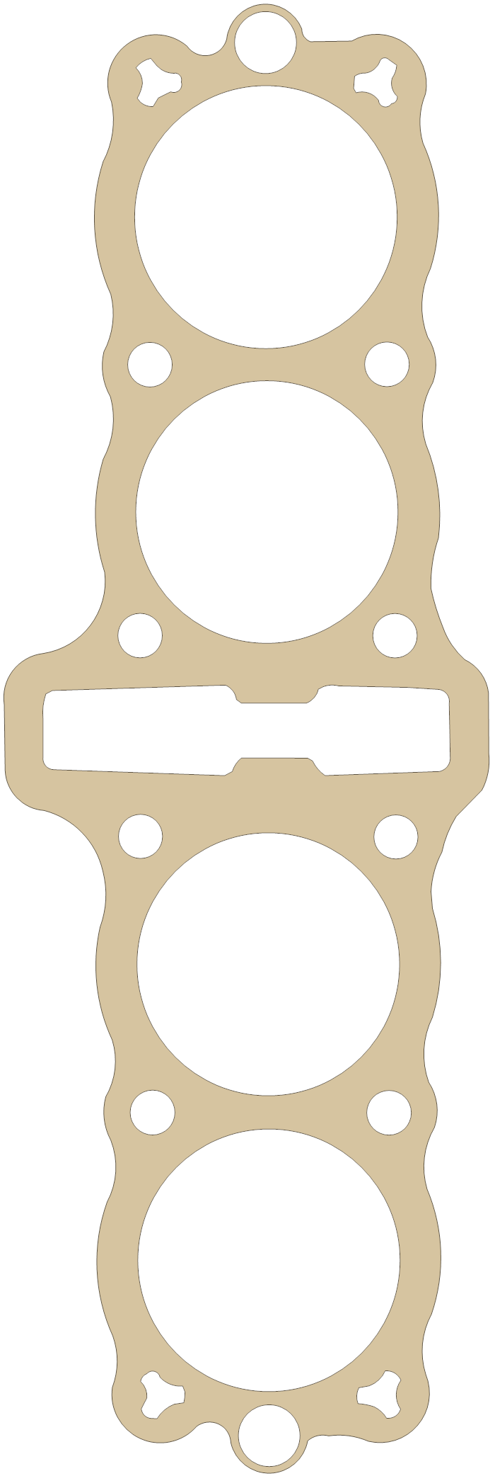 Kawasaki KZ650B Cylinder Base gasket outline