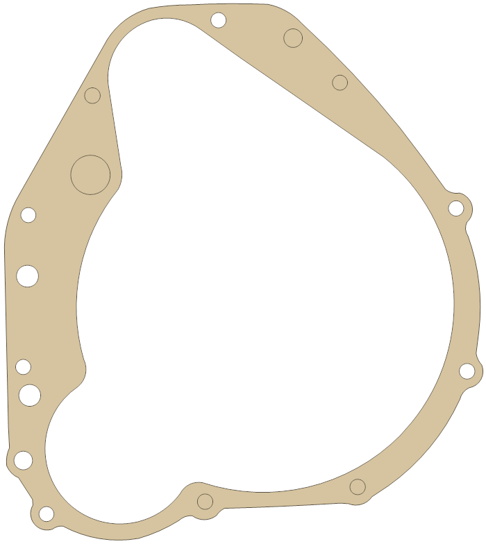 Kawasaki KZ650B RH, Engine Cover gasket outline