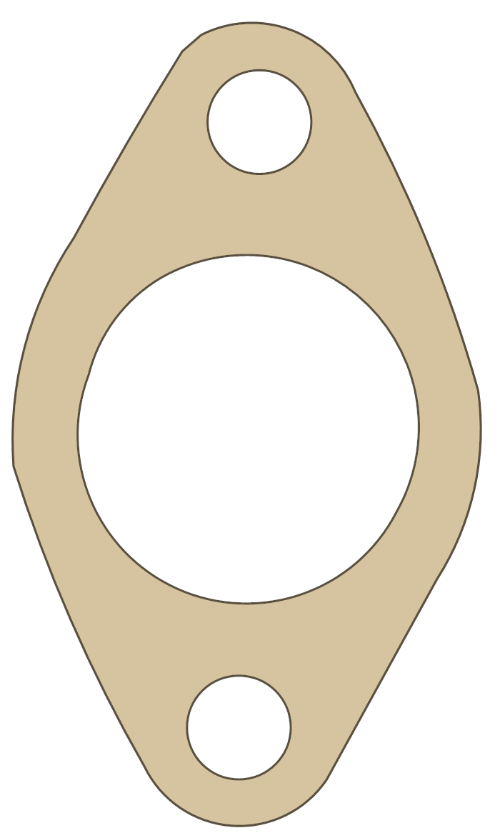 Kawasaki ZG1000 Tensioner gasket outline