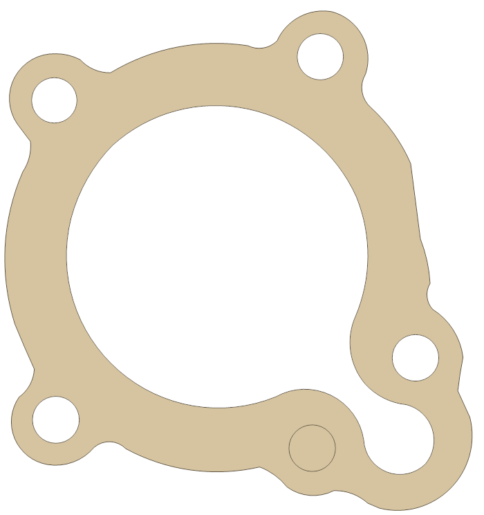 Kawasaki KZ400 Oil Strain Cover gasket outline
