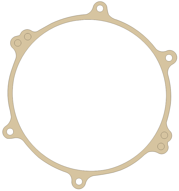 Kawasaki KDX200 Clutch Cover gasket outline