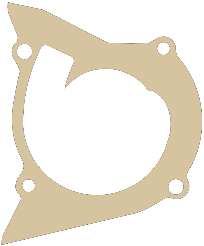 Kawasaki EN450 Pump Cover gasket outline