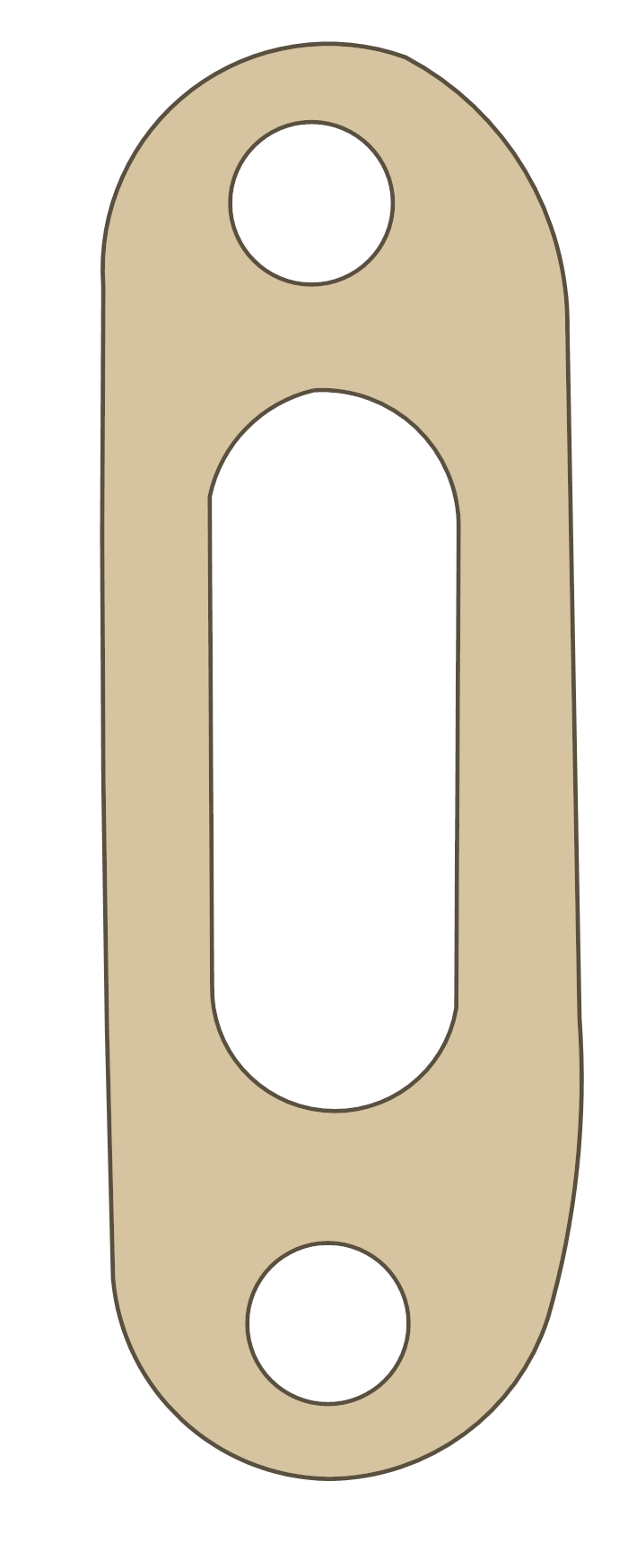 Kawasaki KDX200 Elbow gasket outline