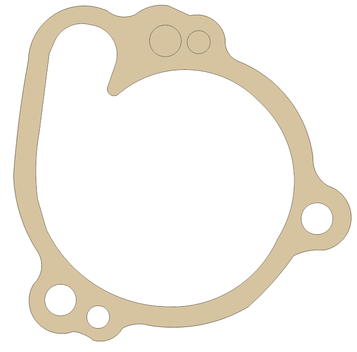 Kawasaki KX100 Pump Cover gasket outline