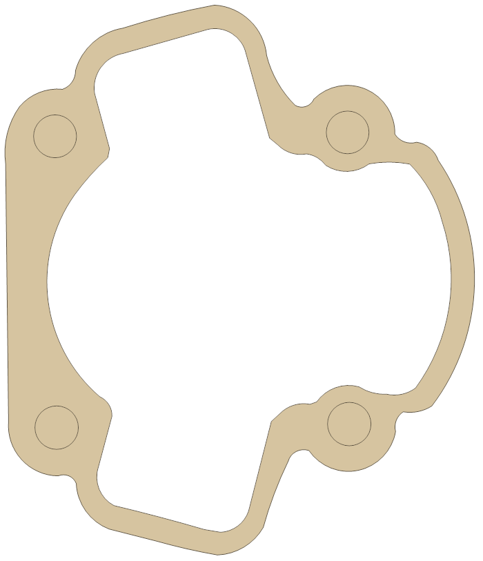 Kawasaki KX60 Cylinder Base gasket outline
