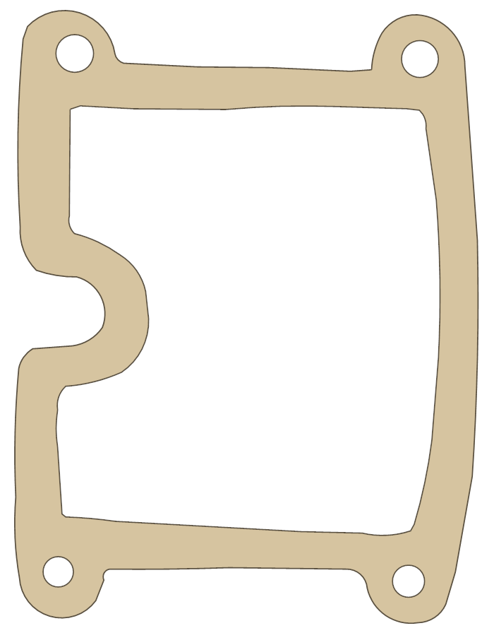 Kawasaki KZ550 Float Bowl gasket outline
