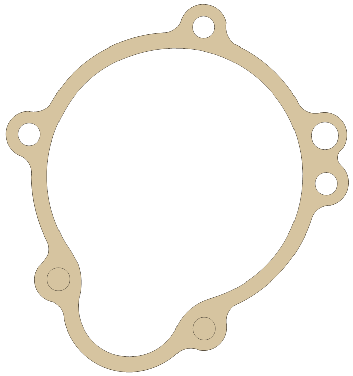 Kawasaki Starter Cover gasket outline, OEM 11061-0048, A material