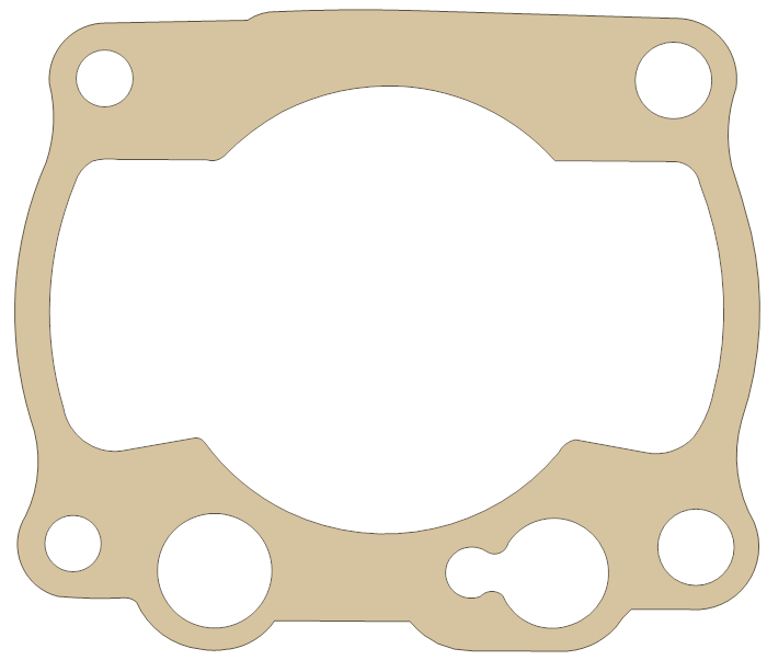 Kawasaki Cylinder Base gasket outline, OEM 11061-0040, A material
