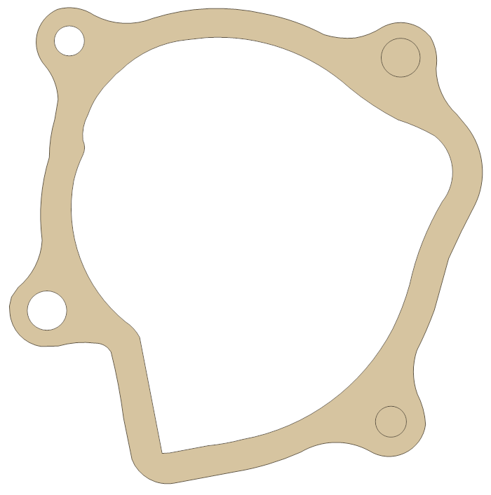 Kawasaki KAF500 Mule Pump Cover gasket outline